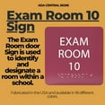 thumbnail image 6 of ADA CENTRAL SIGNS - 6" X6" Exam Room 10 Sign - ADA Compliant Tactile Graphics Grade 2 Braille Text Acrylic Wall Signs - Educational Institution Directional Assistance Test Center Door Sign for Schools, 6 of 7