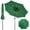Dark green, variant on 10FT Solar LED Patio Umbrella, 32 Lights Outdoor Market Table Umbrella, Crank Lift & Tilt Design, 8 Heavy Duty Iron Ribs Waterproof Sun Canopy for Garden Deck Backyard Pool