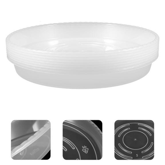 YUYUETIME 8Pcs Round Plastic Saucer Tray for Indoor Plants Base 28 50Cm Height 3 50Cm