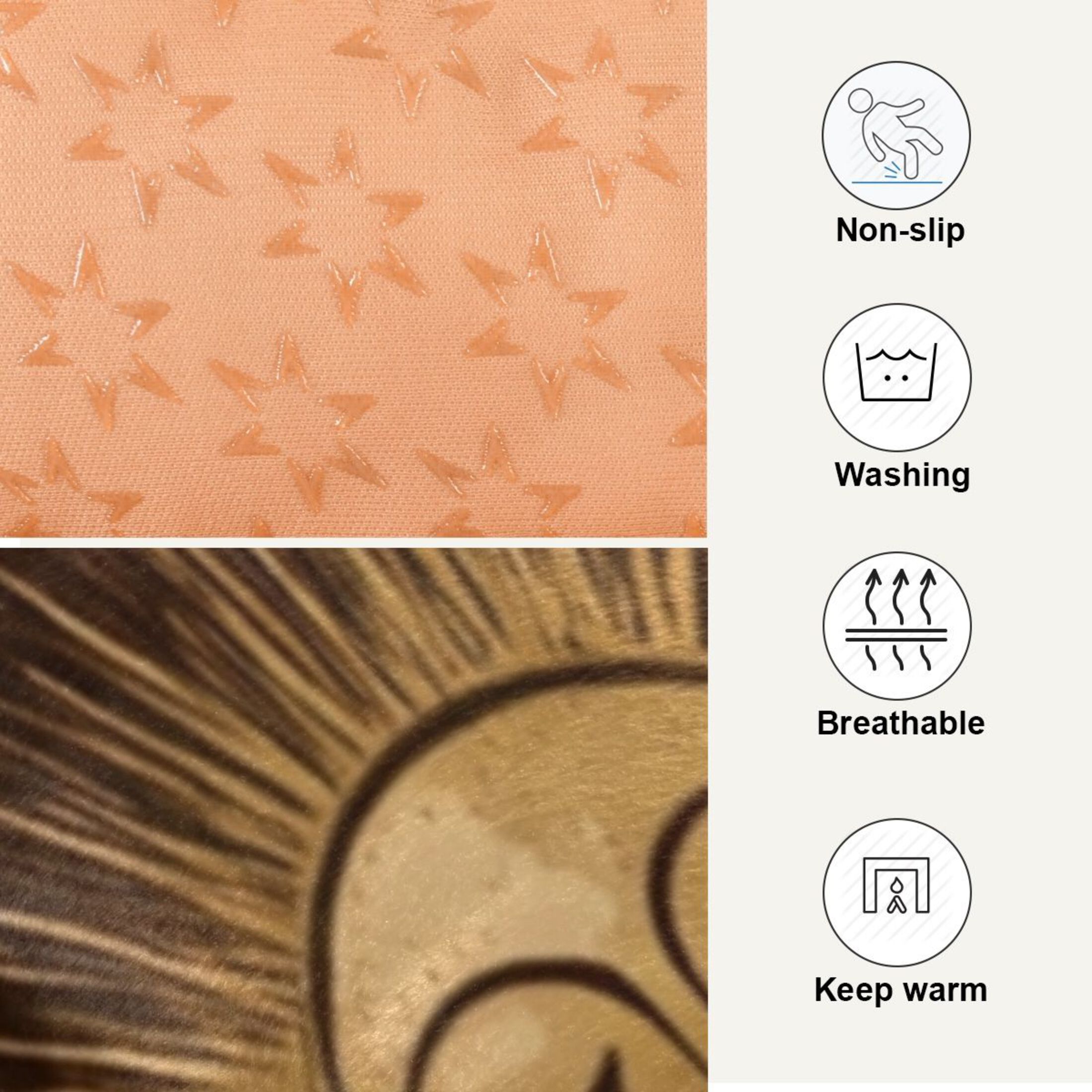 Cozy Mat Pet Bed Indoor Outdoor Warm Soft For Cat Dog Puppy(S/M) Gold Foil