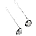 thumbnail image 4 of 1 juego de colador y cuchara de acero inoxidable con gancho para olla caliente (plata), 4 of 5