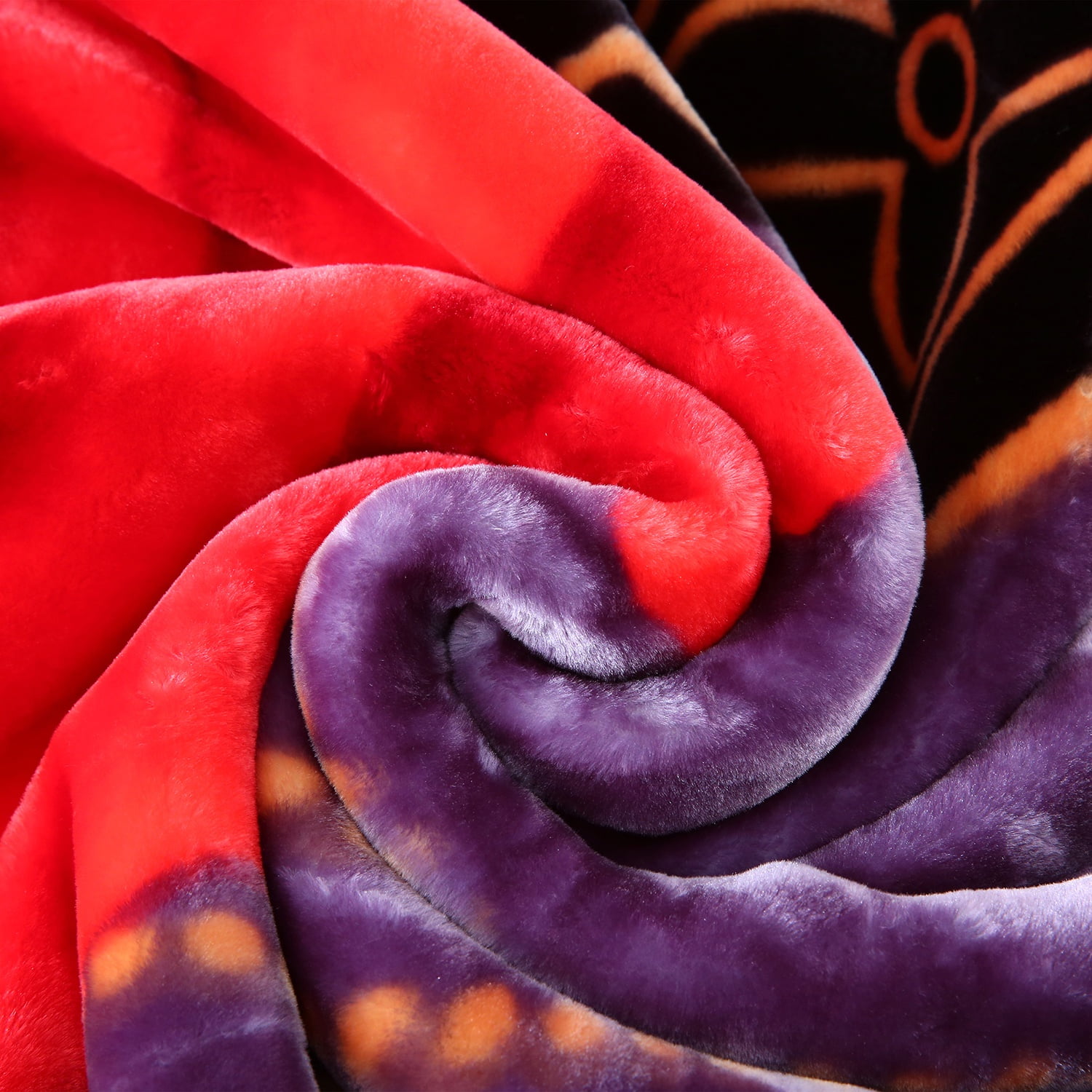 10lbs Heavy Thick A&B Pattern Blanket 2Ply Reversible - Thick Warm Plush Korean Style Bed Blanket, King Size Fleece Plush Blanket, Soft Winter Blanket For Adult 87" x 95", Lilies & Roses