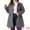 Grey, variant on Women's Plus Size Steampunk Stand Collar Single Breasted Coat 2X Grey