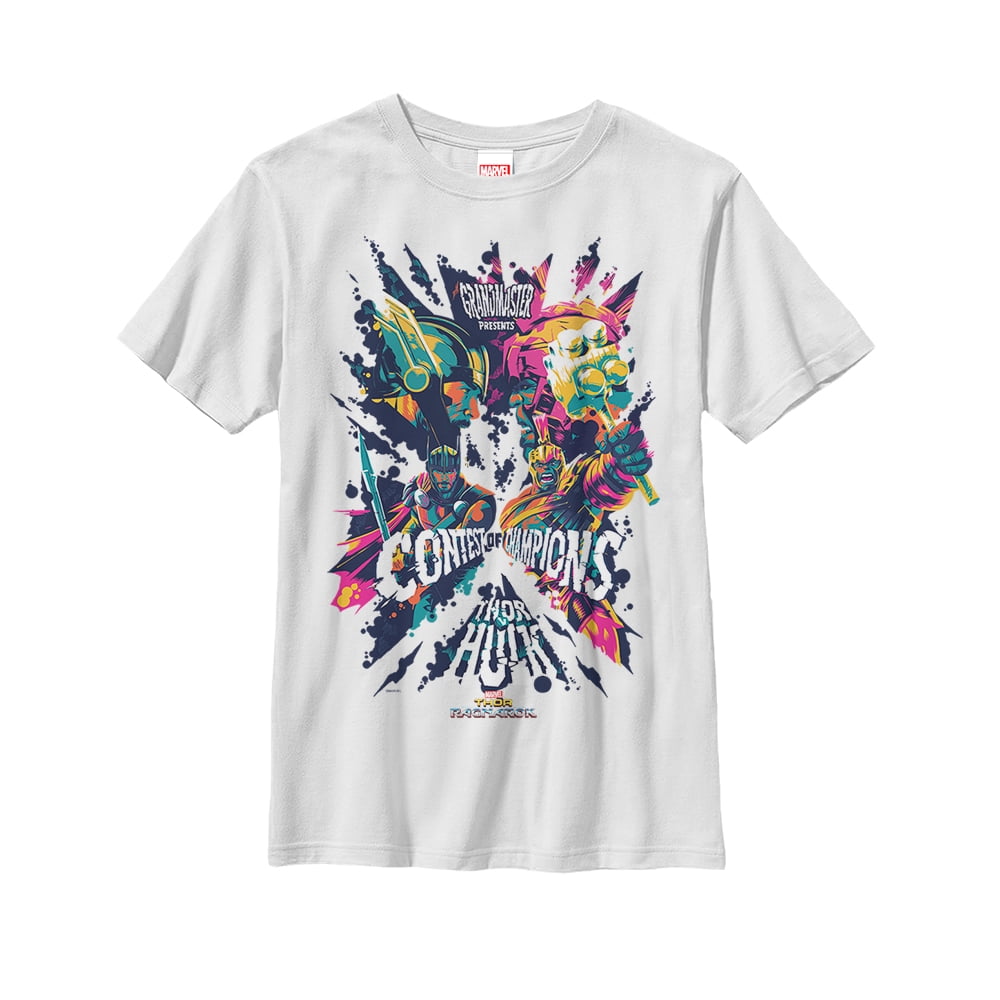 Boy s Marvel Thor: Ragnarok Contest of Champions Graphic Tee White Medium