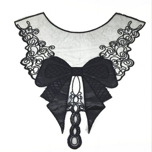 Ecru Lace Old Flower Appliques Ornament Sewing decor for art Bow Collar