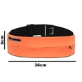 thumbnail image 2 of Riñonera fina para correr, senderismo, ciclismo, entrenamiento, ajustable, para teléfonos, dinero, llaves, color naranja, 2 of 5