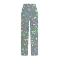 thumbnail image 5 of xjwjuw Womens Casual Sparkly Sequin Pants High Waisted Wide Leg Palazzo Bell Bottom Dance Trousers Loose Pull On Comfy 70s Magic Glitter Disco Party Long Maxi Pants, 5 of 5