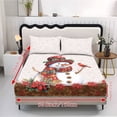 thumbnail image 5 of HELLHERO Christmas Snowman 3Pc Fitted Sheets with Easy Care Soft, Fitted Sheet & 2 Pillowcases, No Flat Sheet Included Fitted Bedding for Dorm Bedroom, 5 of 6