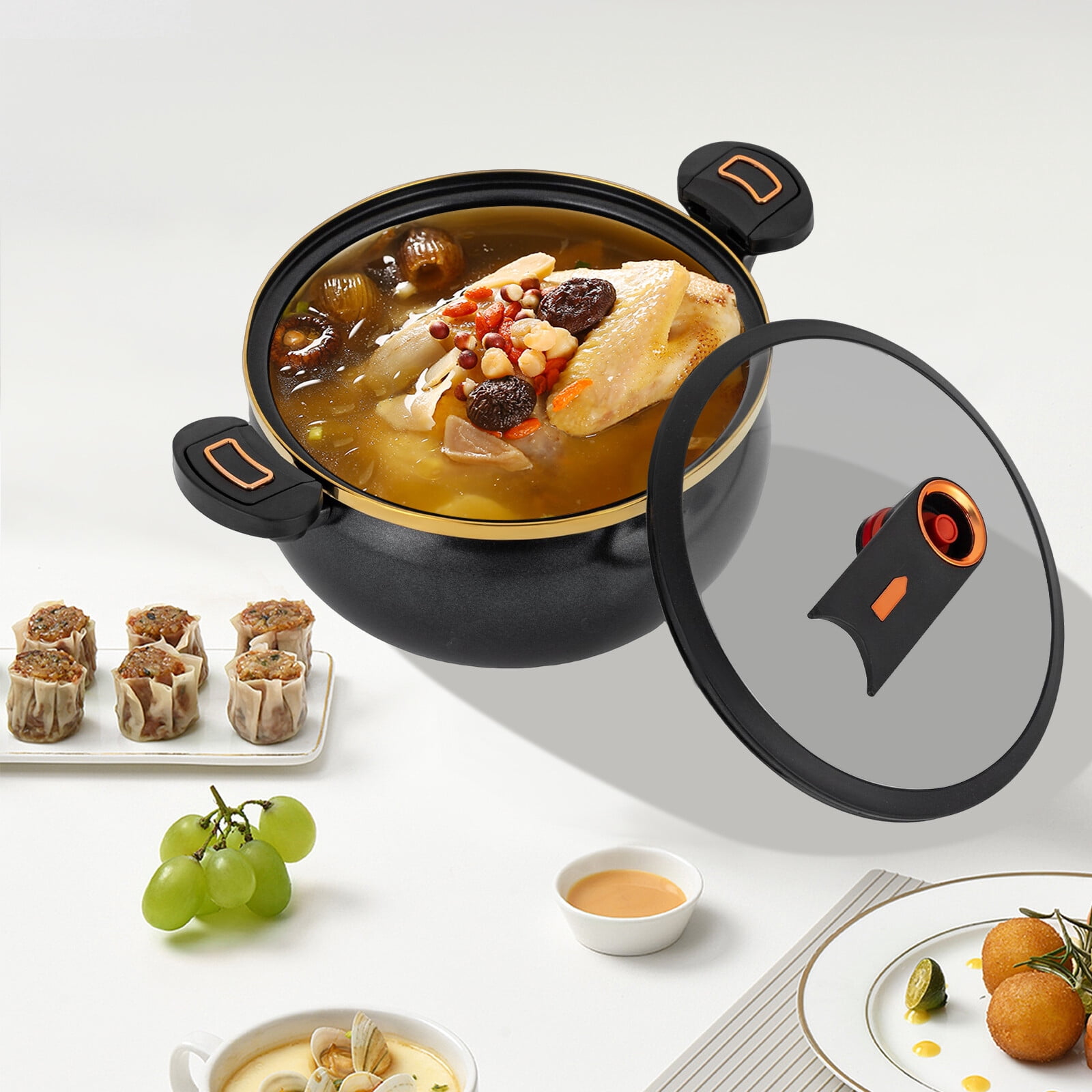8L/8.45Qt Non-Stick Micro Pressure Cooker Multi-Function Micro Pressure Cooking Pot for Homes, Restaurants
