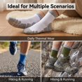 thumbnail image 7 of 5 Pairs Hiking Socks for Women Men Thick Cotton Cushion Ankle Athletic Running Socks, 7 of 7