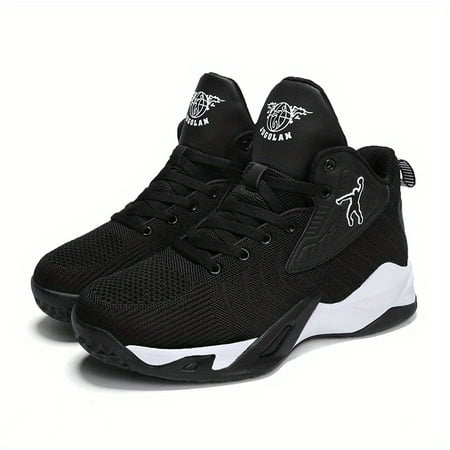 

Men‘s Knit High Top Lace Up Stylish Basketball Shoes Shock Absorption Comfortable Non-Slip Sneakers Spring And Summer
