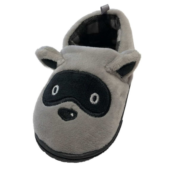 Infant Boys & Girls Gray Raccoon Slippers Baby Shoes Loafers 6