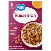 Great Value Raisin Bran Breakfast Cereal, 18.7 oz
