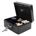 thumbnail image 4 of Safe Lock Box, Money Storage Box Cash Box, Safe Box Wth Key For Office Home Black, 4 of 8
