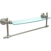 Retro Wave Collection 18" Glass Vanity Shelf with Integrated Towel Bar (Build to Order)