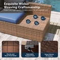 thumbnail image 3 of YardCache 10-Piece Outdoor Patio Sectional Sofa Set, All-Weather Wicker Rattan Furniture with Coffee Table & Waterproof Cover (Blue), 3 of 6