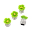 thumbnail image 6 of 4Pcs Bling Tire Valve Caps Valve Stem Covers Crystal Sakura Flower Shape Universal for Car Truck Motorcycle Bike Bicycle White, 6 of 10