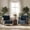 Blue, variant on Modern Accent Chair for Living Room Bedroom,Comfy Chenille Reading Chair with Wood Frame,Upholstered Lounge Armchair with Thick High-Elastic Sponge for Apartment & Waiting Room,White