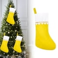 thumbnail image 2 of 9''x14'' Felt Christmas Stockings,DIY Christmas Stockings,Christmas Stocking Hanging Ornaments with Gold Trim,Christmas Fireplace Decor Holiday Farmhouse Indoor Rustic Home Decor(Yellow), 2 of 9