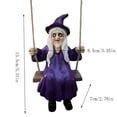 thumbnail image 3 of Purple Flying Witch Halloween Decoration with Hanging Rope Swing,Spooky Halloween Hanging Decor for Window,Porch,Shelf,Home Decor,Halloween Decorations for Home,1 Pack, 3 of 4