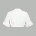 thumbnail image 5 of Sexlip Women's Flared Sleeve Cropped Crop Top Unique Design Lightweight Material Daily Casual Wear White L, 5 of 8