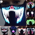 thumbnail image 1 of LED Luminous Flashing Face Mask Party Masks Light Up Dance Halloween Cosplay, 1 of 5