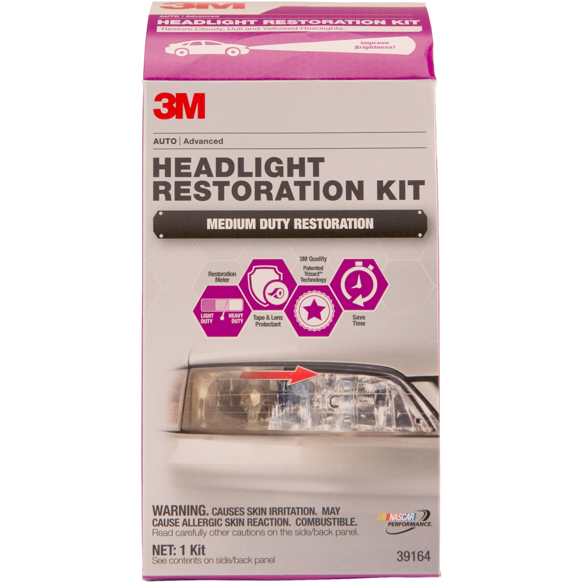 3M Headlight Restoration Kit, Medium Duty NTR