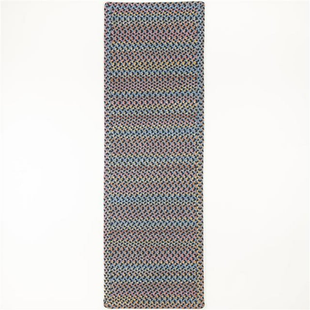 Rhody Rug WO11R024X120B 2 x 10 ft. Woodstock Rectangle & Runner Rug, Indigo & Multi Color