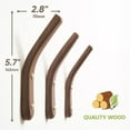 thumbnail image 2 of 2Pack Wood Hooks Wall Mounted, Minimalist Easy Install Natural Real Walnut Cute Mid Century Modern Simple Rustic Boho Home Foyer Entryway Decor, for Hanging Hat Cap Bag Coat Towel Clothes, 2 of 7