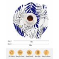thumbnail image 6 of 13 Inch Round Placemats Set of 6, Blue Leaves Non Slip Heat Insulation PP Table Mats, Abstract Modern Geometric Lines Simple Art Washable Place Mats for Kitchen Dining Party Table Decor, 6 of 7
