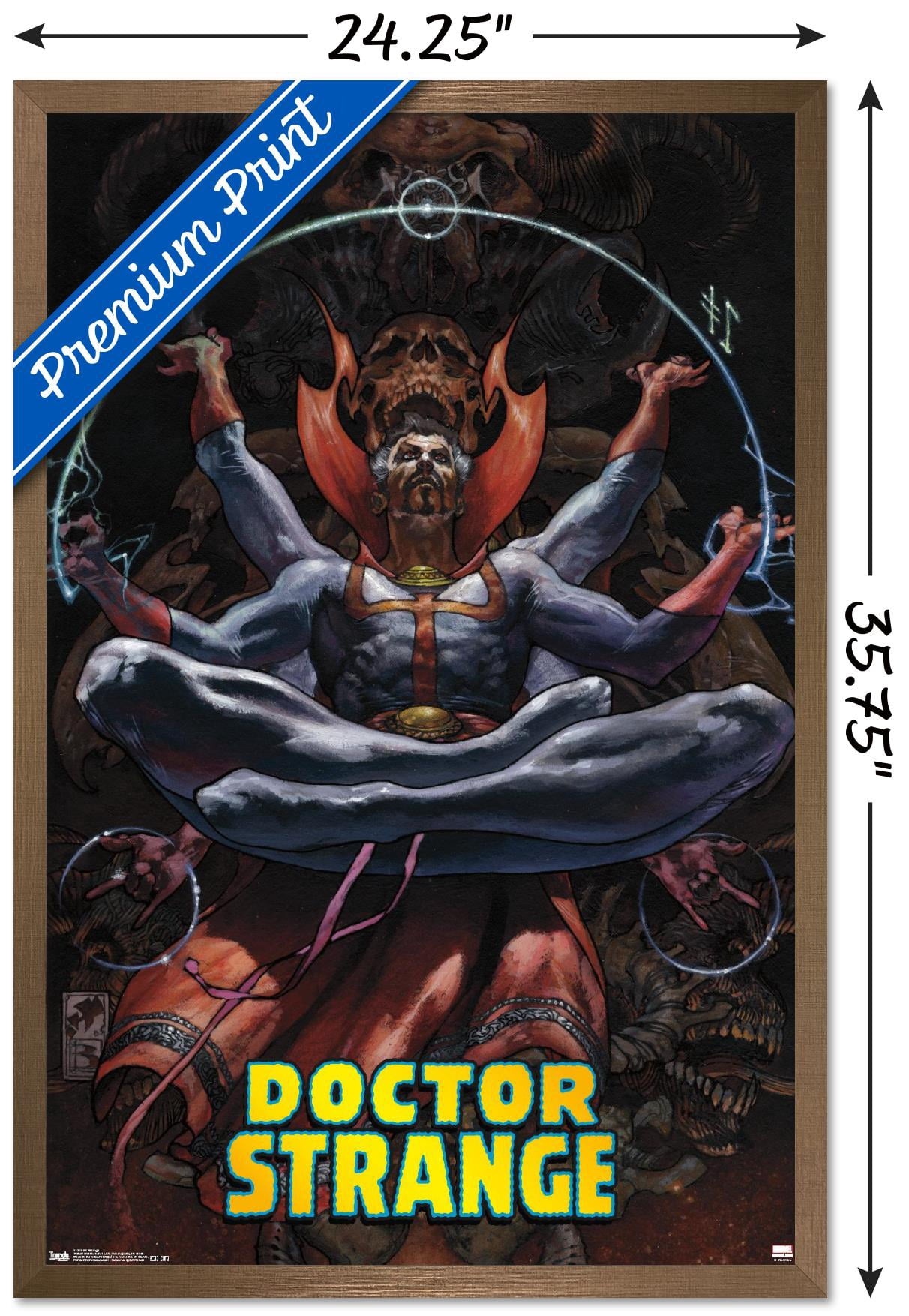 Marvel Comics - Doctor Strange - Meditating Wall Poster, 22.375" x 34", Framed