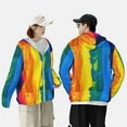 thumbnail image 6 of Easygdp Rainbow Colored Lightweight Long Sleeve Sun Shirt Sports long-Sleeved Sun Protective Clothing, Quick Drying Breathable - Small, 6 of 9