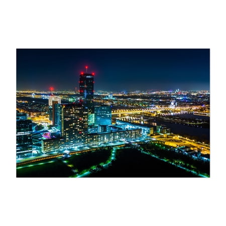 Donau City from the Donauturm - Vienna Vienna Austria Photography Unframed Wall Art Print 5 x 7 inches