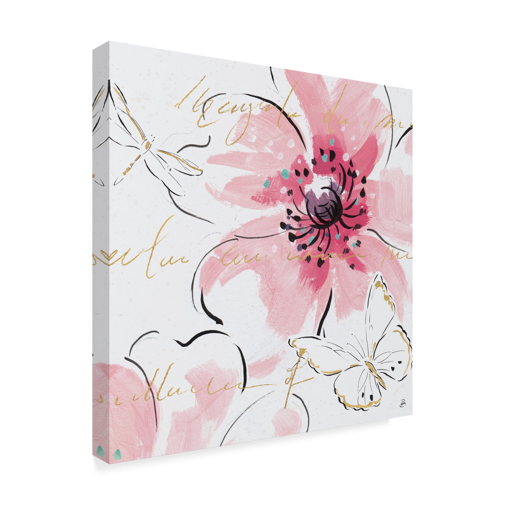 Trademark Fine Art 'Simply Pink III' Canvas Art by Daphne Brissonnet