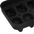 thumbnail image 2 of Professional Black Silicone Ice Cube Mold 10 Compartments Skull Shape Ice Cube Tray Mold for Halloween Home Bar, 2 of 4