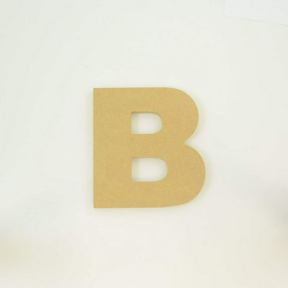 Package of 1, 12 Inch X 3/4" Thickness MDF Letter B in The Arial Font, Thick, Upper Case for Art & Craft Project, Made in USA