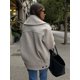 thumbnail image 2 of Abrigos informales de doble botonadura para mujer, chaquetas de manga larga con bolsillos y solapa grande, ropa de calle elegante para mujer, Otoño, 2024, 2 of 5