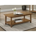 thumbnail image 2 of Payne Wood Coffee Table with Shelf Distressed Brown, 2 of 7