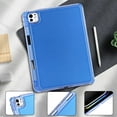 thumbnail image 4 of Allytechgroup for iPad Pro 11 Inch Clear Case 2024 (M4), [Built-in Pencil Holder] Anti Yellowing Slim Lightweight Shockproof Protective Back Cover for iPad Pro 11 2024 Women Men, Blue, 4 of 7