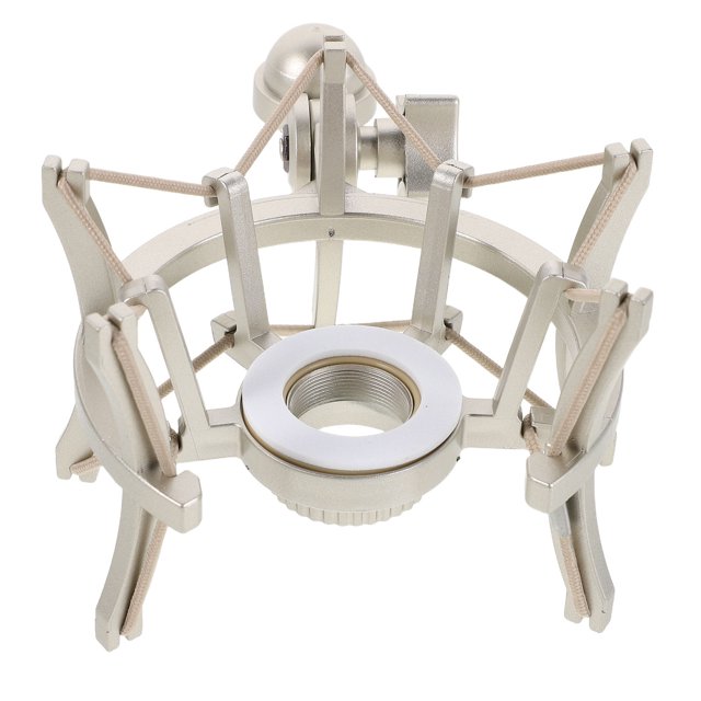 FENGGUIQU Montura Shock Mount Para Micrófono En Casa Con Soporte Ajustable Y Portátil Plateado