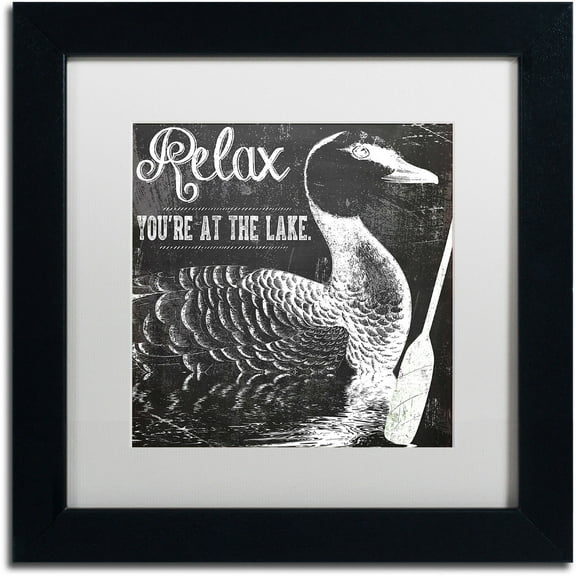 Trademark Fine Art "Lake House IV" Canvas Art by Color Bakery White Matte, Black Frame