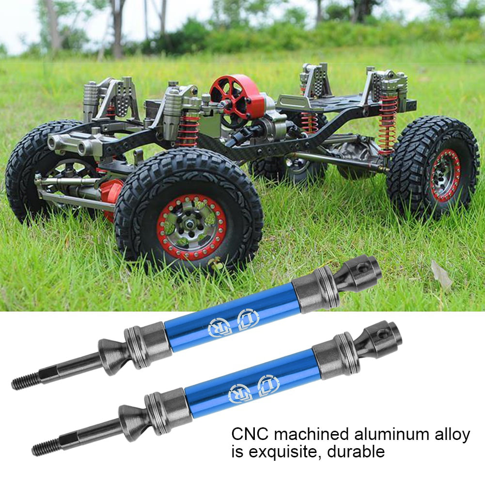 T best 2Pcs RC Car Front Transmission Shaft CVD Three-Section Type Drive Shaft Fit for 1/10 Traxxas Slash Blue 