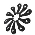 thumbnail image 4 of Housses de Tête de Club, Couverture de Protection de Poteau de Fer 10 PCS Scratch Noir Zip Design Nombre d'Impression pour la Formation, 4 of 8
