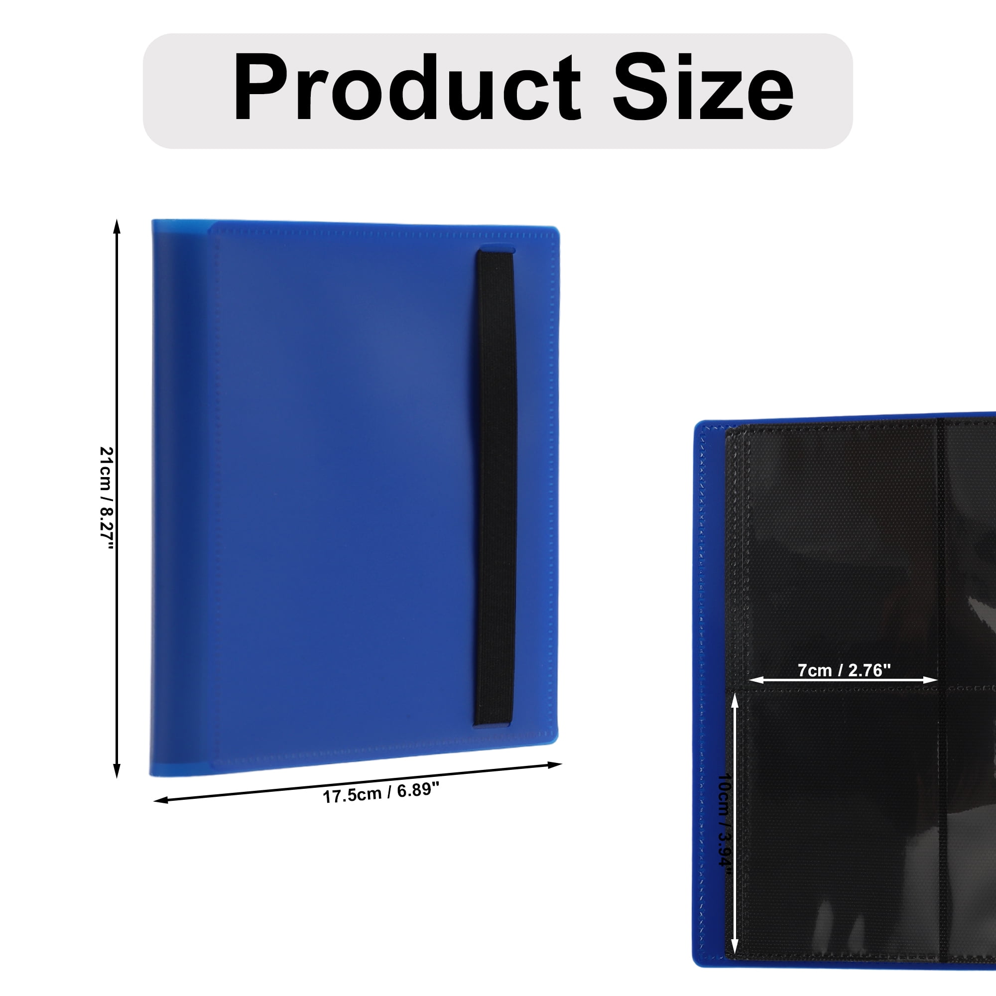 Unique Bargains Card Binder Trading Card Collector Album Holder Blue,160 pockets