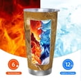 thumbnail image 6 of 20oz Car Cup Three-Piece Set Of Single Silver Edge No Smell Easy To Carry Heat Preservation For Daily Car Sports Travel Sandybrown Marble_3, 6 of 8