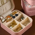thumbnail image 4 of Miogawg Jewelry Box, Small Traveling Jewelry Organizer, Portable Jewellery Storage Holder, For Rings Earrings Necklace Bracelet Box, 4 of 6