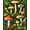 Red, Pattern 4, variant on Flatwoven High Traffic Area Rug, Vintage Mushroom Non Slip Kitchen Mat, Non Slip, Stain Resistant, Washable Area Rugs for Living Room, Bedroom(Orange, 4X6)