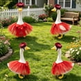 thumbnail image 5 of Lzobxe 23" Porch Goose Clothes, Goose Clothes Puffy Skirt Set for Birthday Decor, Easter Thanksgiving Ornaments for Outdoor Garden Yard Lawn Porch, 5 of 6