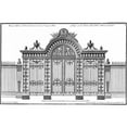 thumbnail image 3 of Neufforge 14x11 Black Modern Framed Museum Art Print Titled - Custom Neufforge Gate Blueprint III, 3 of 5