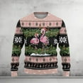 thumbnail image 2 of Flamingo Christmas Ugly Sweater, Pink Flamingo Shirt, Animal Lover Sweater, Flamingo Holiday Sweater for Women, Birthday Gift for Her, 2 of 4